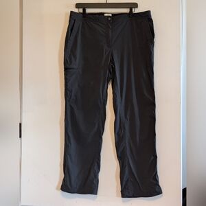 L.L.Bean 16 Gray Hiking Trail Pants Nylon Outdoor Travel Camping Quick Dry Tech